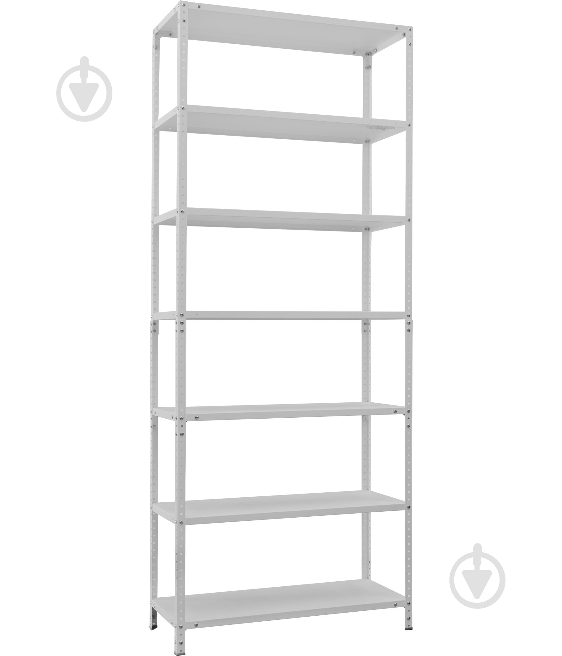 ᐉ Стеллаж 2390x950x400 мм PROзапас Гранд white металл полки 7 шт