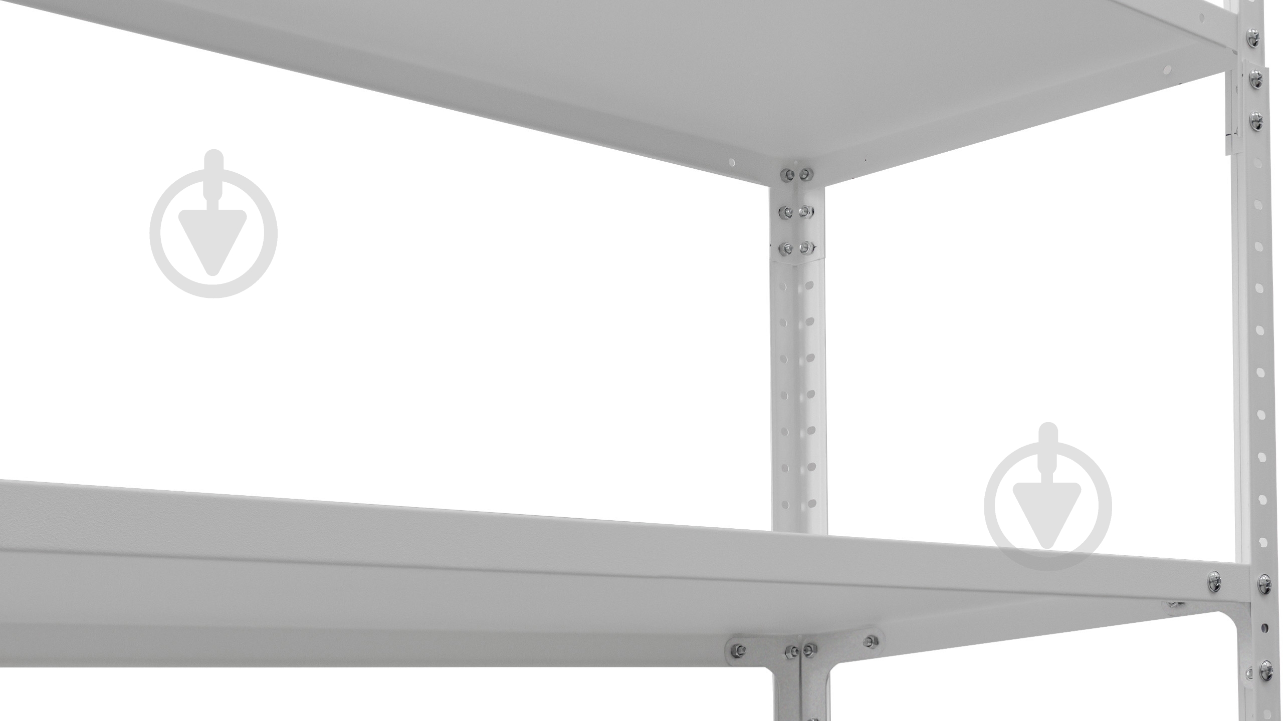ᐉ Стеллаж 2390x950x400 мм PROзапас Гранд white металл полки 7 шт