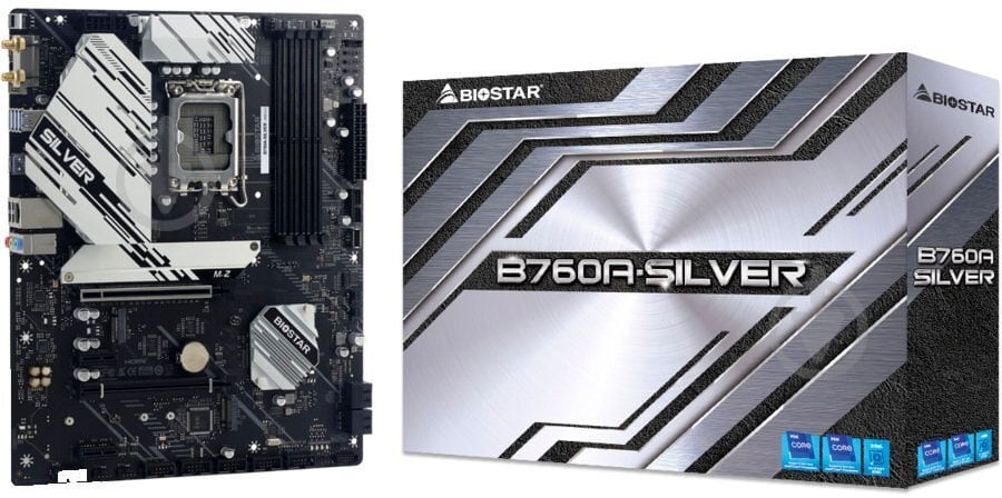 Материнская плата Biostar B760A-SILVER (Socket 1700, Intel B760, ATX) - фото 2 Материнская плата Biostar B760A-SILVER (Socket 1700, Intel B760, ATX) - фото 2