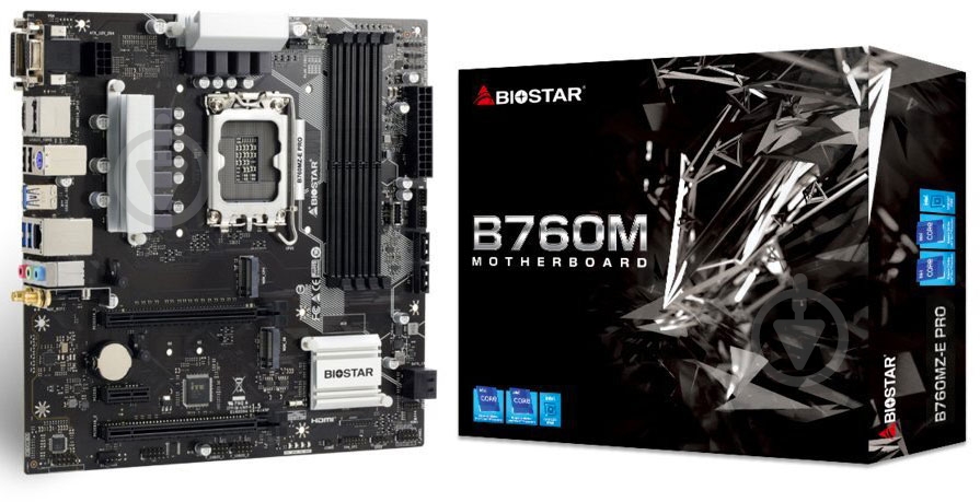 Материнская плата Biostar B760MZ-E_PRO (Socket 1700, Intel B760, micro ATX) - фото 4 Материнская плата Biostar B760MZ-E_PRO (Socket 1700, Intel B760, micro ATX) - фото 4