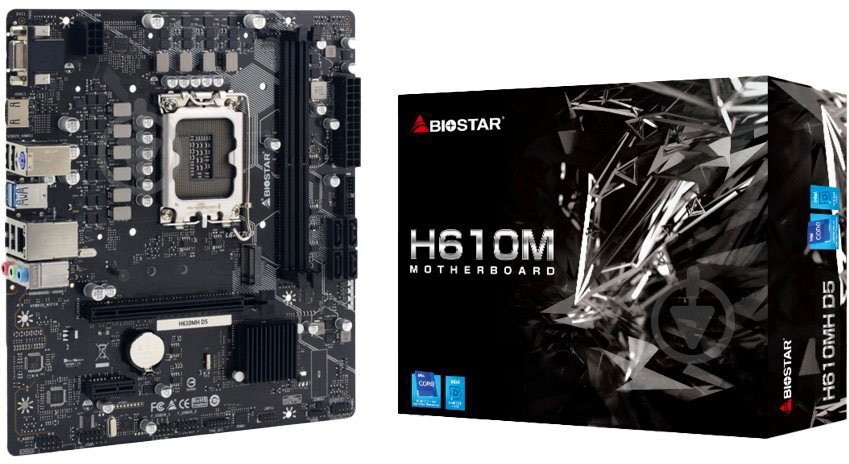 Материнська плата Biostar H610MH_D5 (Socket 1700, Intel H610, micro ATX) - фото 3