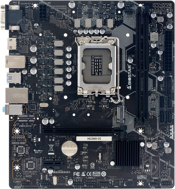 Материнська плата Biostar H610MH_D5 (Socket 1700, Intel H610, micro ATX) - фото 1