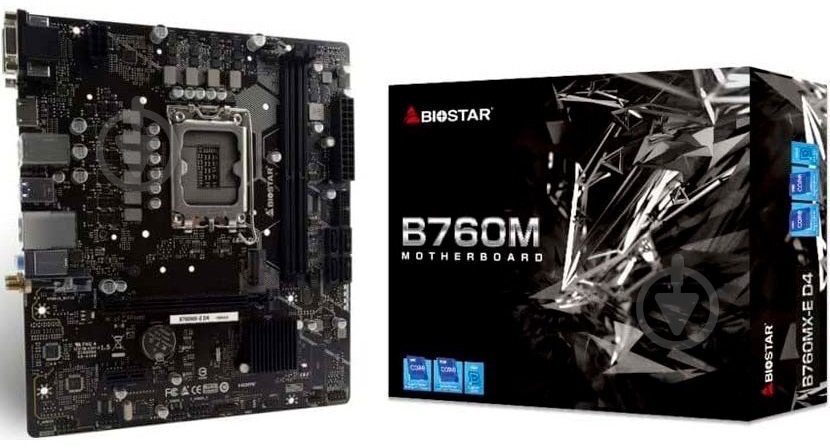 Материнская плата Biostar B760MX-E_D4 (Socket 1700, Intel B760, micro ATX) - фото 3 Материнская плата Biostar B760MX-E_D4 (Socket 1700, Intel B760, micro ATX) - фото 3