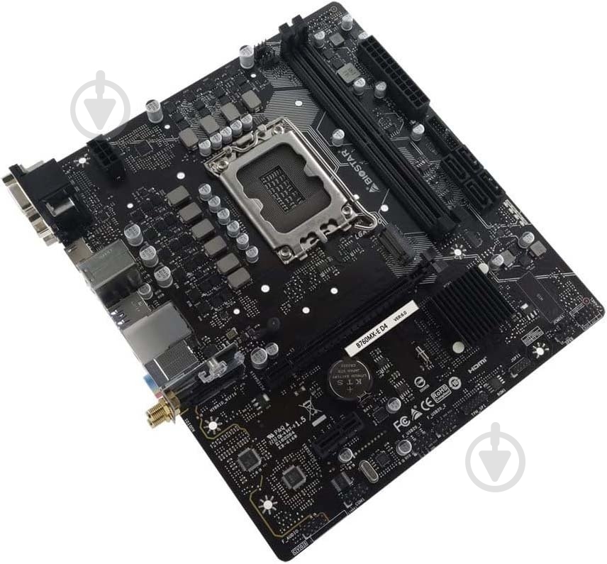 Материнская плата Biostar B760MX-E_D4 (Socket 1700, Intel B760, micro ATX) - фото 2 Материнская плата Biostar B760MX-E_D4 (Socket 1700, Intel B760, micro ATX) - фото 2