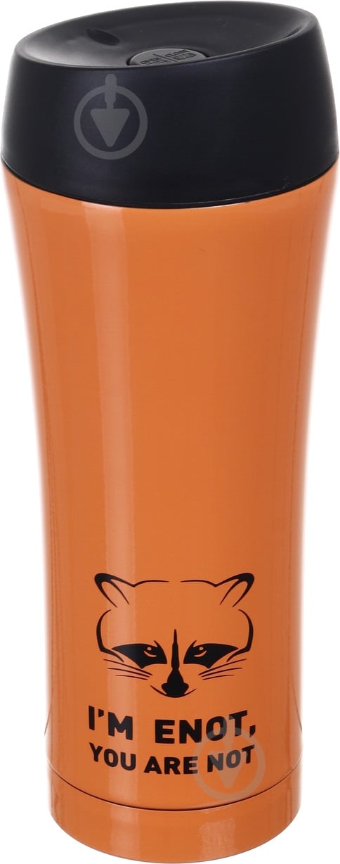 Термочашка Flamberg Orange racoon 400 мл - фото 1 Термочашка Flamberg Orange racoon 400 мл - фото 1