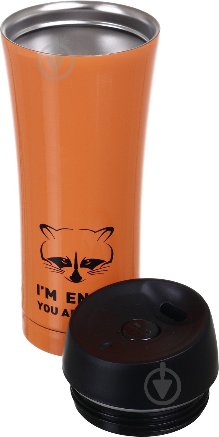 Термочашка Flamberg Orange racoon 400 мл - фото 3 Термочашка Flamberg Orange racoon 400 мл - фото 3