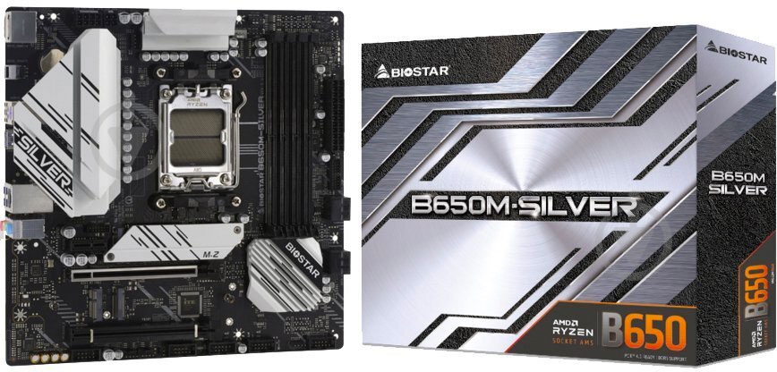 Материнская плата Biostar B650M-SILVER (Socket AM5, AMD B650, micro ATX) - фото 3