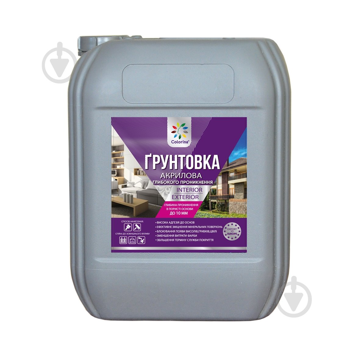 Грунтовка глубокопроникающая COLORINA 1 л - фото 1