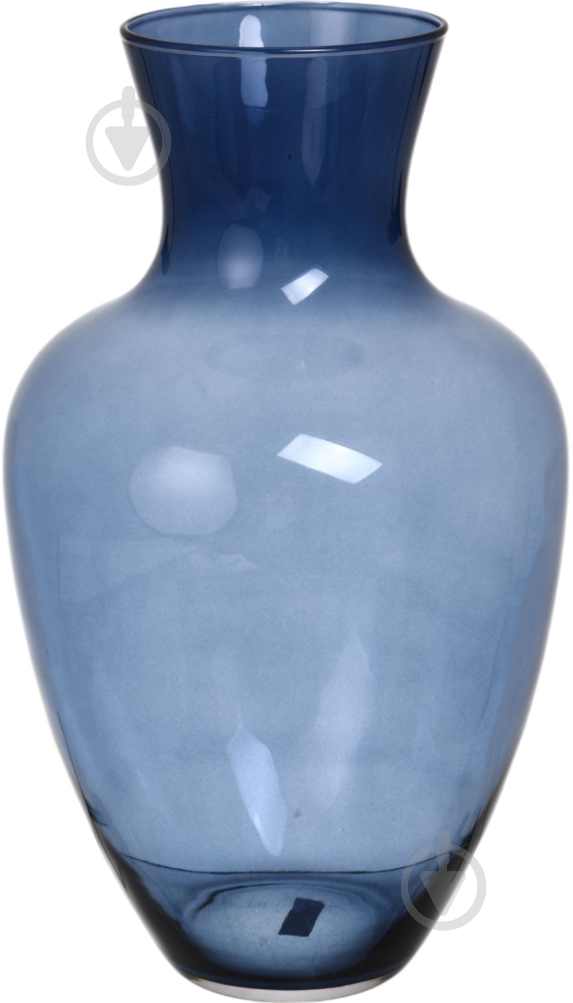 Ваза скляна Wrzesniak Glassworks Pilica 45 см синій 17-8331 - фото 1