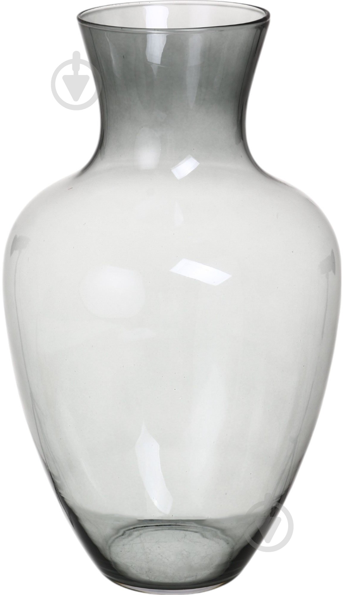 Ваза скляна Wrzesniak Glassworks Pilica 45 см сіра 17-8331 - фото 1