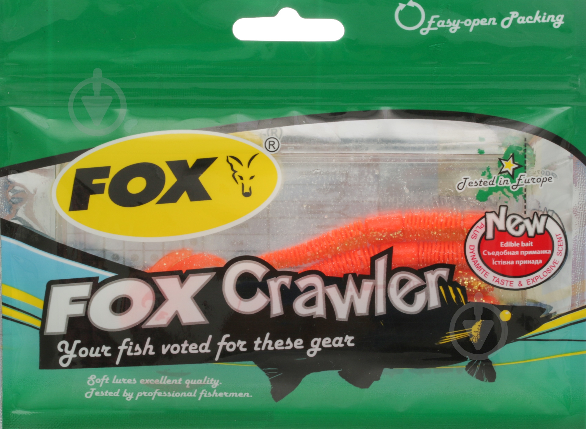 Твистер FOX Crawler 100 мм 6 шт. #010 - фото 2