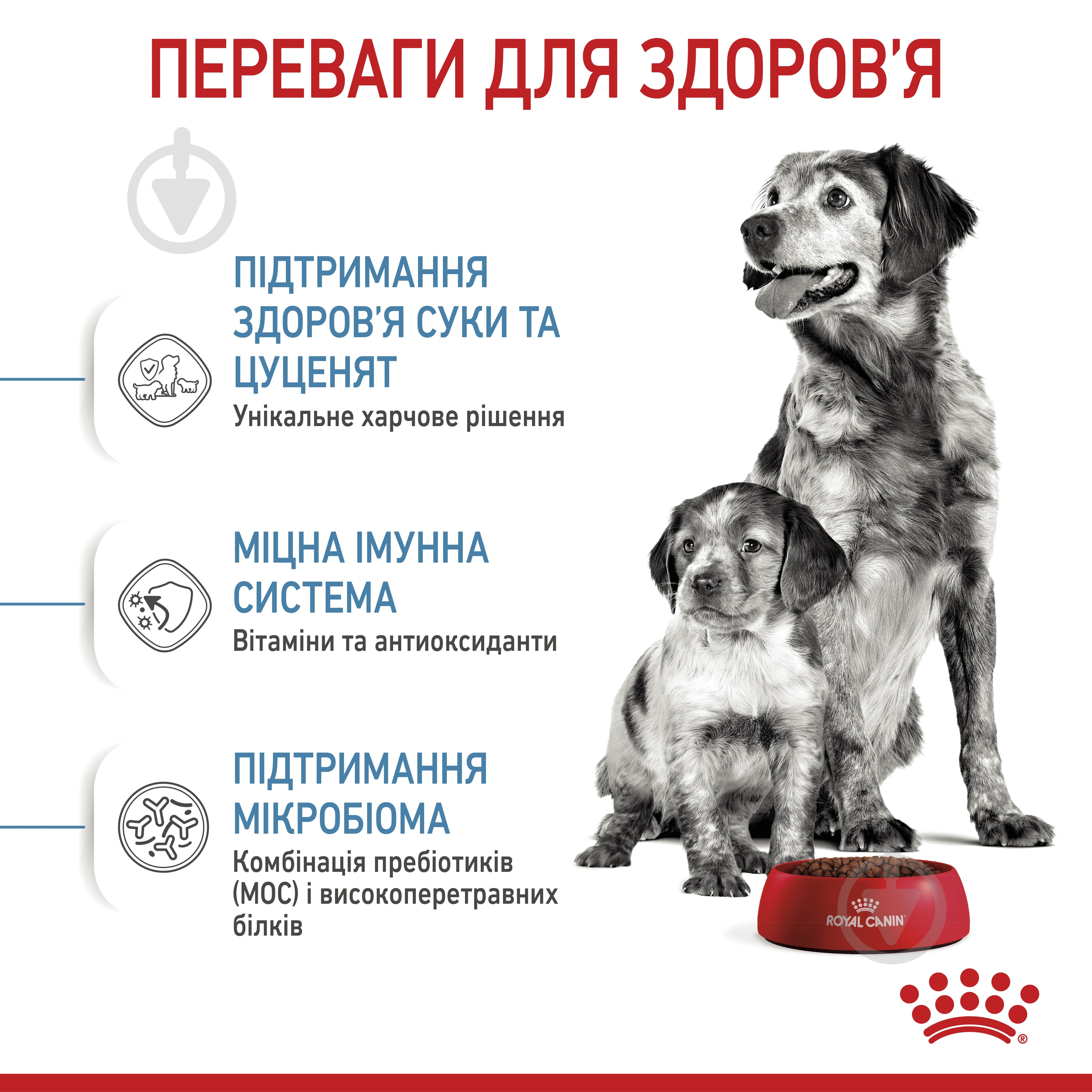 Корм сухий Royal Canin MEDIUM STARTER 1 кг (свійська птиця) 1 кг - фото 7