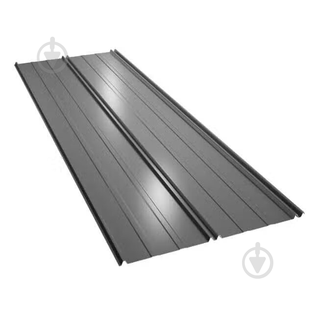 Лист фальцевой кровли GOOD ROOF квик-фальц с накатом 0,45x1102х2000 мм RAL 7024 Мат Zn90 - фото 1