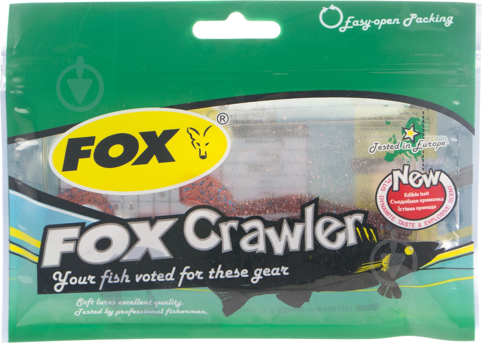 Твистер FOX Crawler 100 мм 6 шт. #008 - фото 2