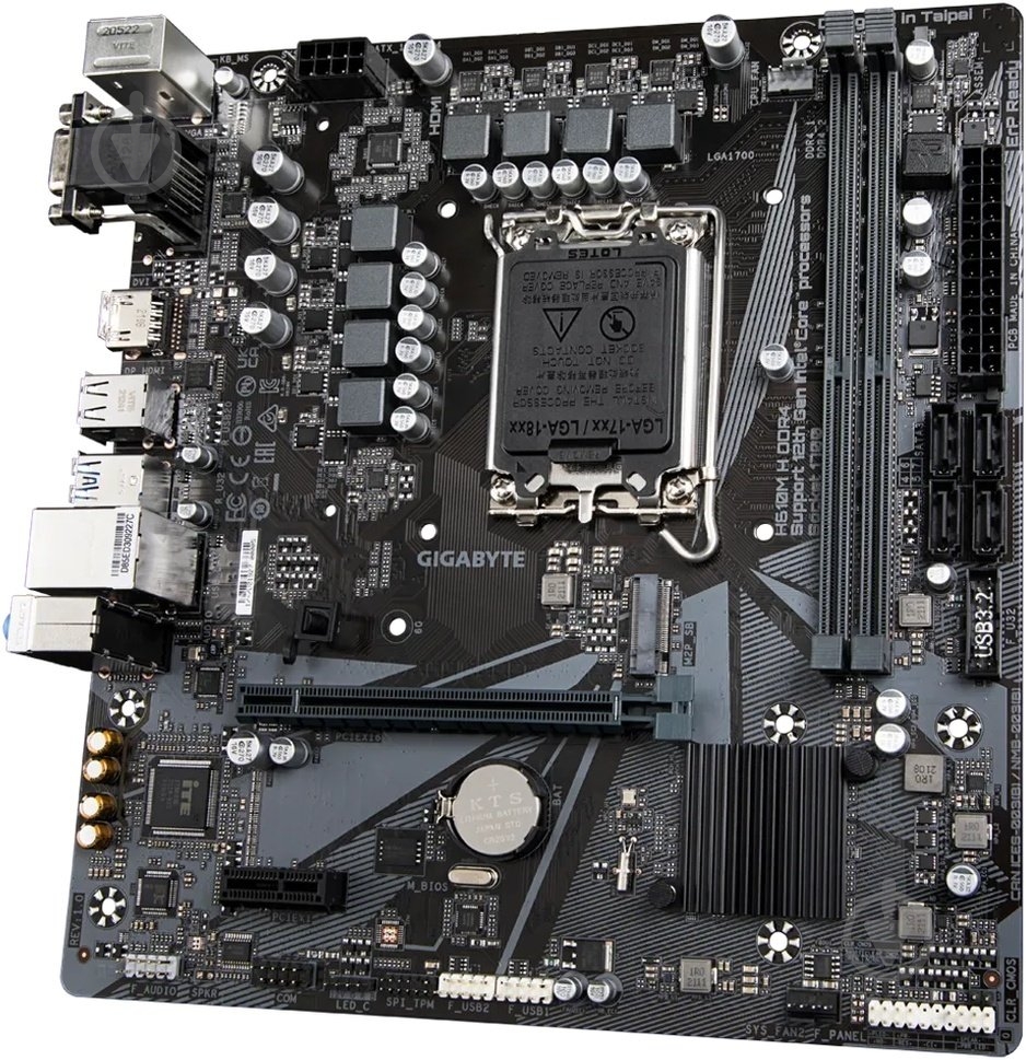 Материнская плата Gigabyte H610M_H (Socket 1700, Intel H610, micro ATX) - фото 3