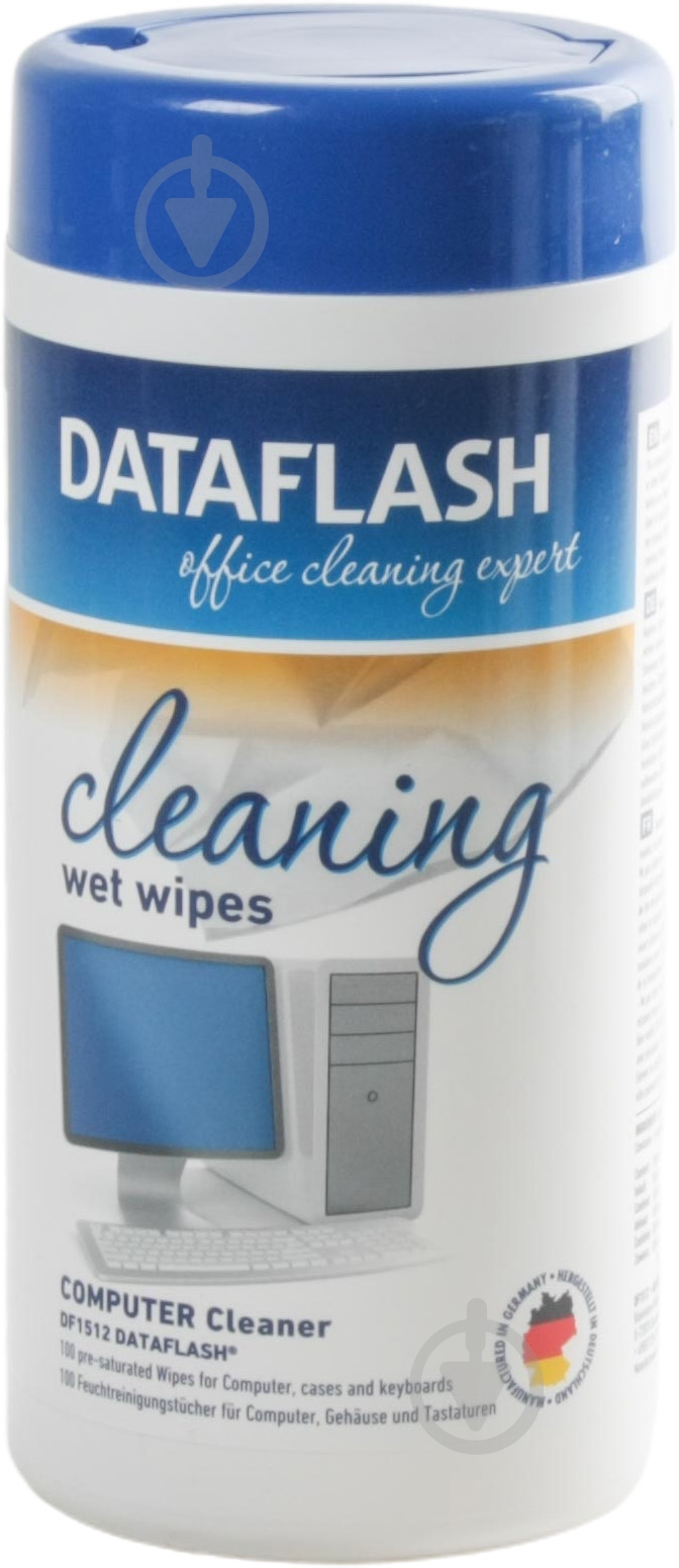 Салфетки чистящие Data Flash универсальные туба 100 шт. (DF1512B) - фото 1
