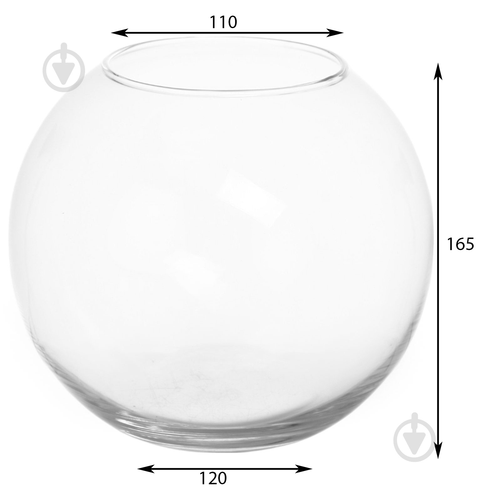 Ваза-акваріум Wrzesniak Glassworks 17 см прозора 17-108 - фото 2
