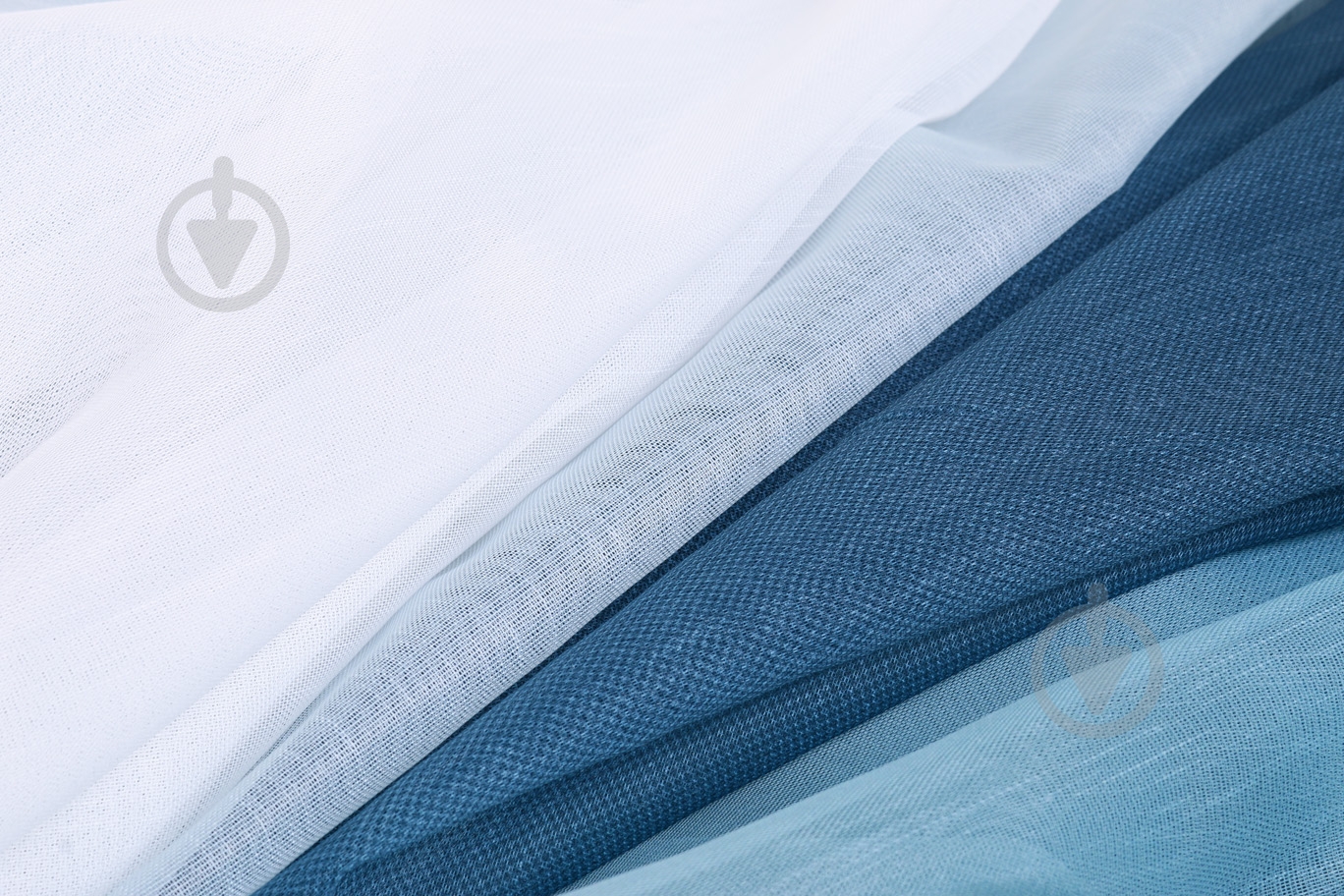 Тканина тюлева Карнавал сітка 295 см синій - фото 3