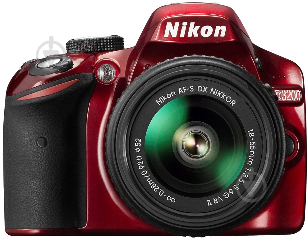 Nikon - アラバン　Ｄ3200 18-55 VRkit ᐉ Фотоаппарат Nikon D3200 Kit 18-55 VR II red • Купить в