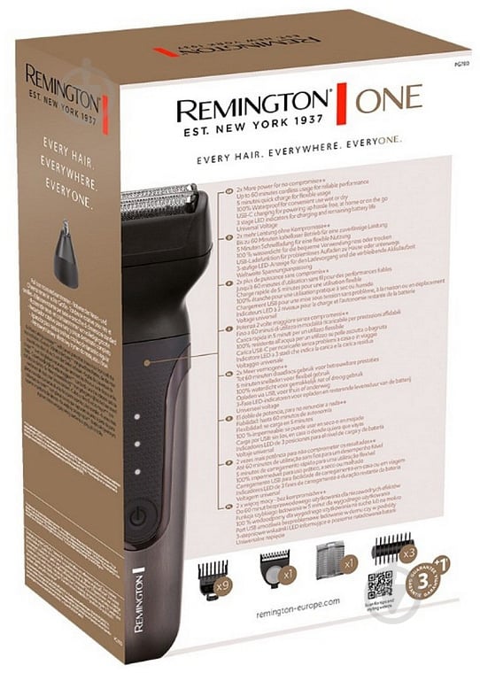 Триммер Remington PG780 E51 REM One TotalBody Multigroomer - фото 4 Триммер Remington PG780 E51 REM One TotalBody Multigroomer - фото 4
