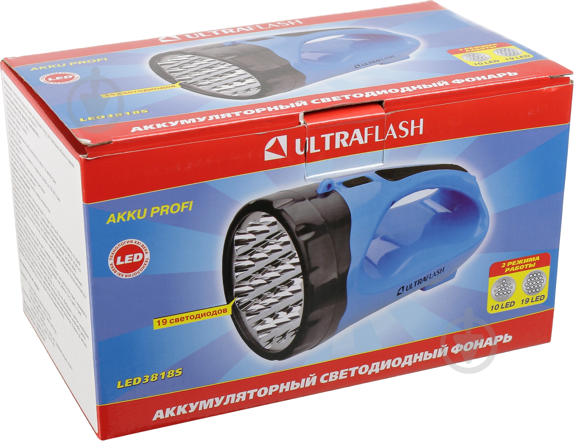 Фонарь Ultraflash LED3818 S 19led синий - фото 3