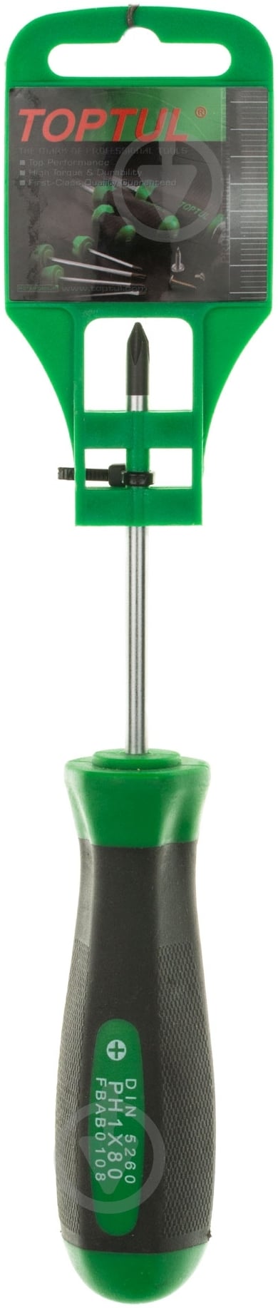 Отвертка Toptul PH1×80 мм FBAB0108 - фото 2 Отвертка Toptul PH1×80 мм FBAB0108 - фото 2