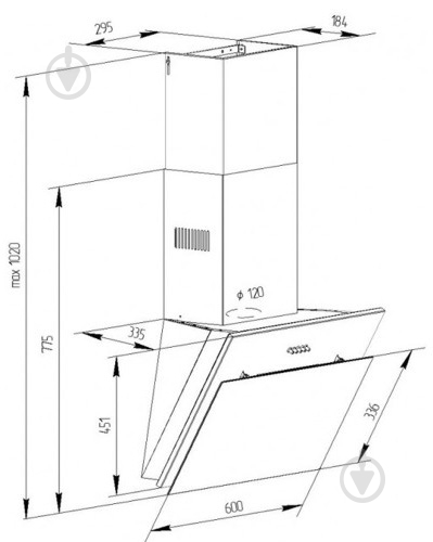 Вытяжка Pyramida NR-MG 60 SYE-15 BL - фото 4