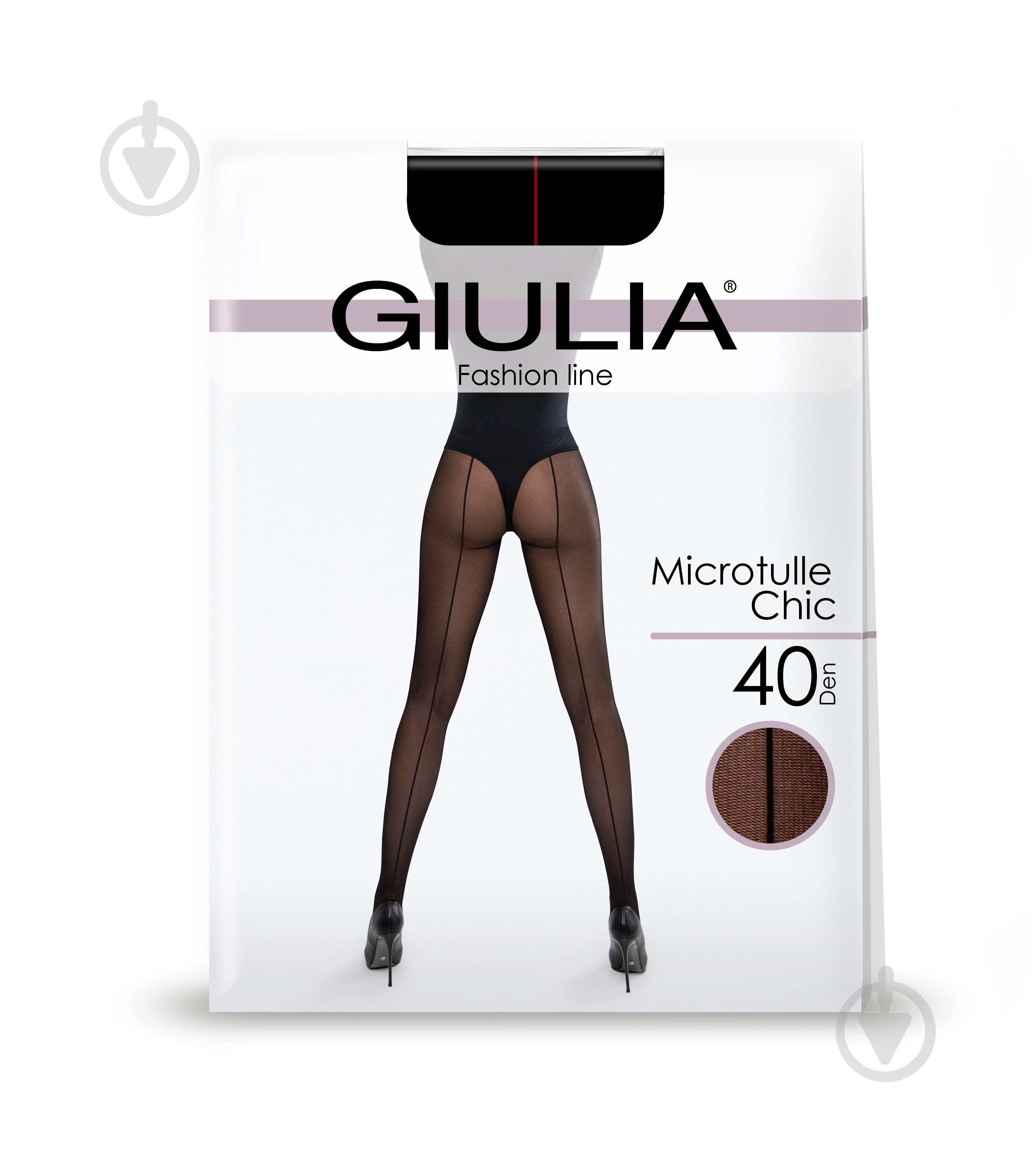 Колготки женские Giulia Microtulle Chic 40 р. 2 nero/red - фото 4 Колготки женские Giulia Microtulle Chic 40 р. 2 nero/red - фото 4