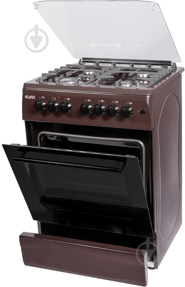 Плита комбінована KLASS T 6408 E4 D.Brown - фото 1