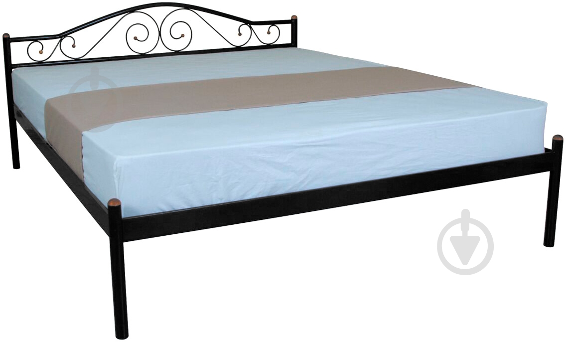 Кровать Eagle E1786 Alba 140x200 см черный - фото 1