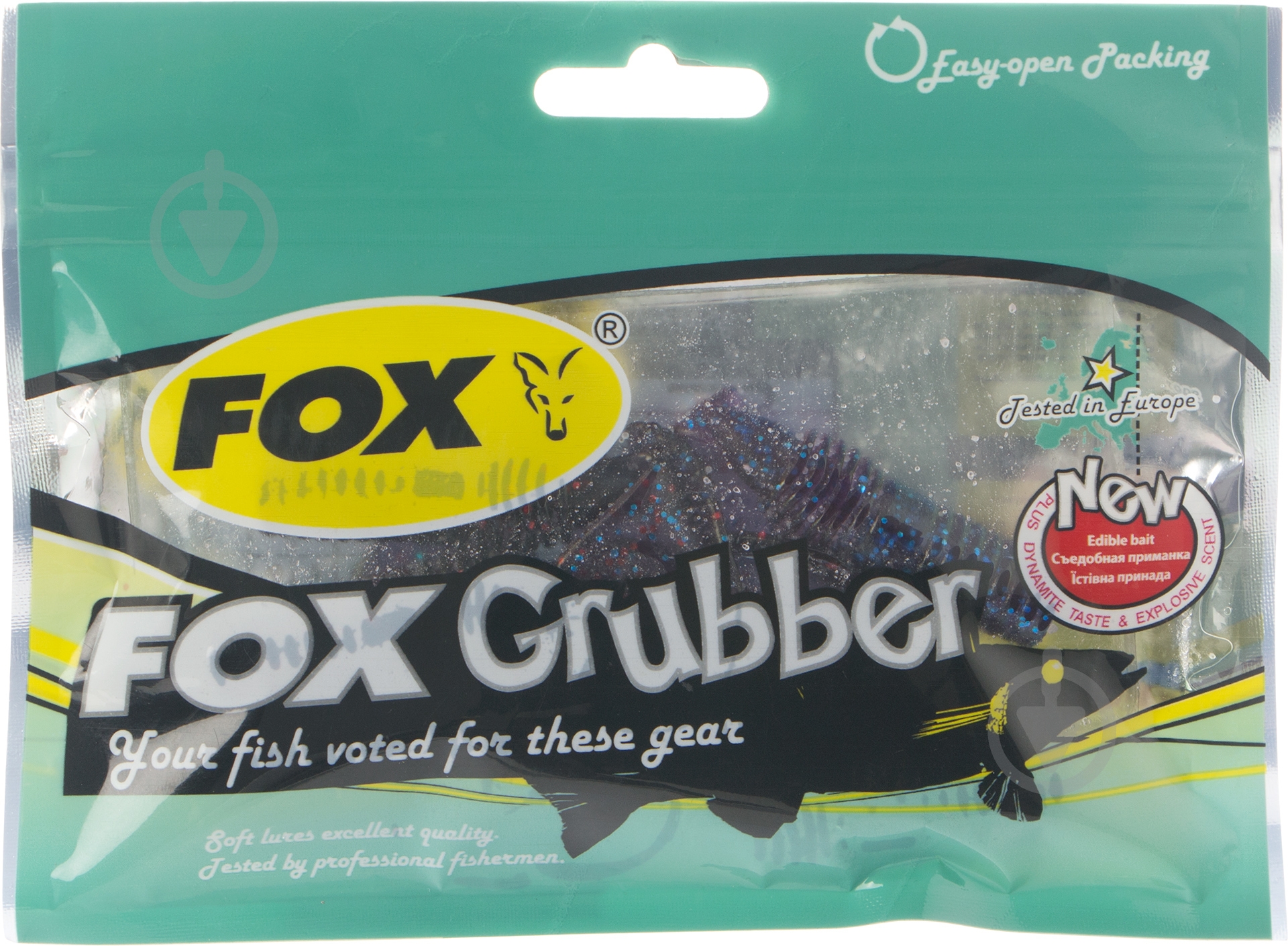 Твистер FOX Grubber 90 мм 6 шт. #090 - фото 2