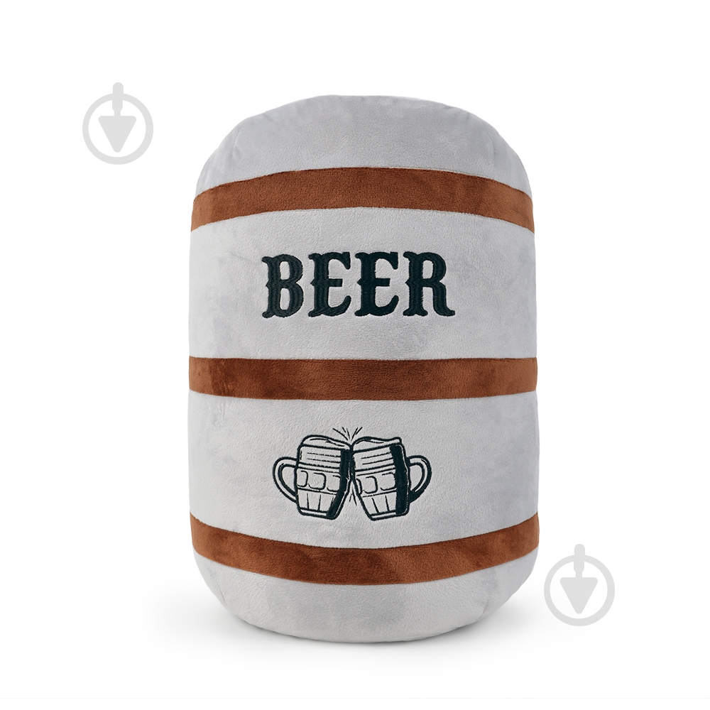 Подушка декоративна бочка пива FWPPIWBERBL23BG00 44 см сірий WP Merchandise - фото 1 Подушка декоративна бочка пива FWPPIWBERBL23BG00 44 см сірий WP Merchandise - фото 1