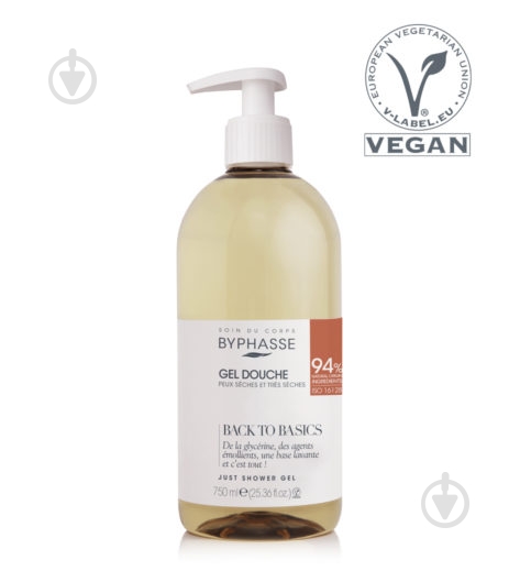 Гель для душа Byphasse BACK TO BASICS для сухой кожи 750 мл - фото 2 Гель для душа Byphasse BACK TO BASICS для сухой кожи 750 мл - фото 2