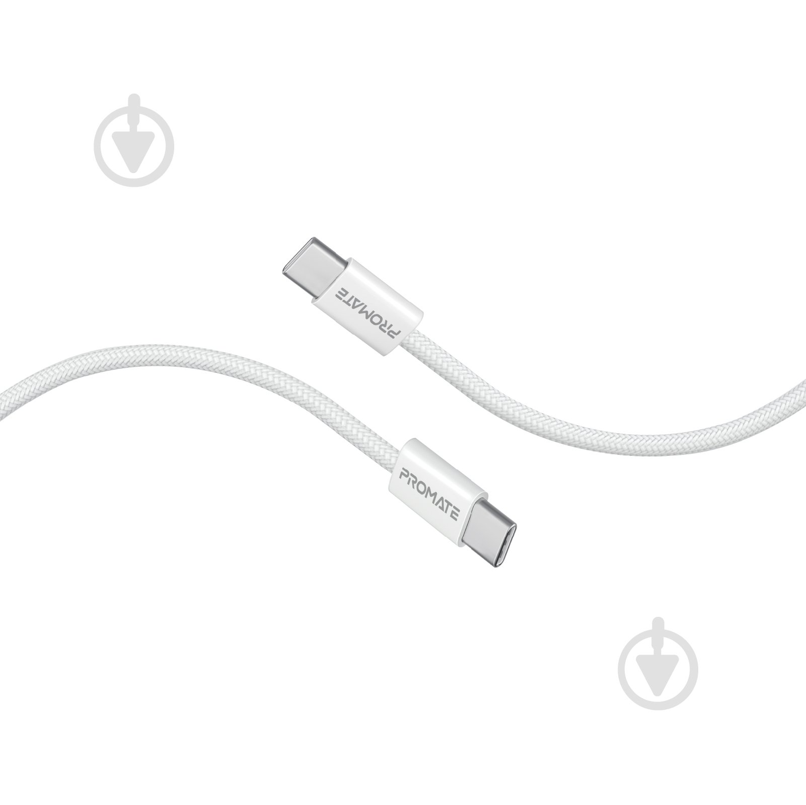 Кабель Promate EcoLine-CC200 USB-C to USB-C 60W Power Delivery 2 м white (ecoline-cc200.white) - фото 1
