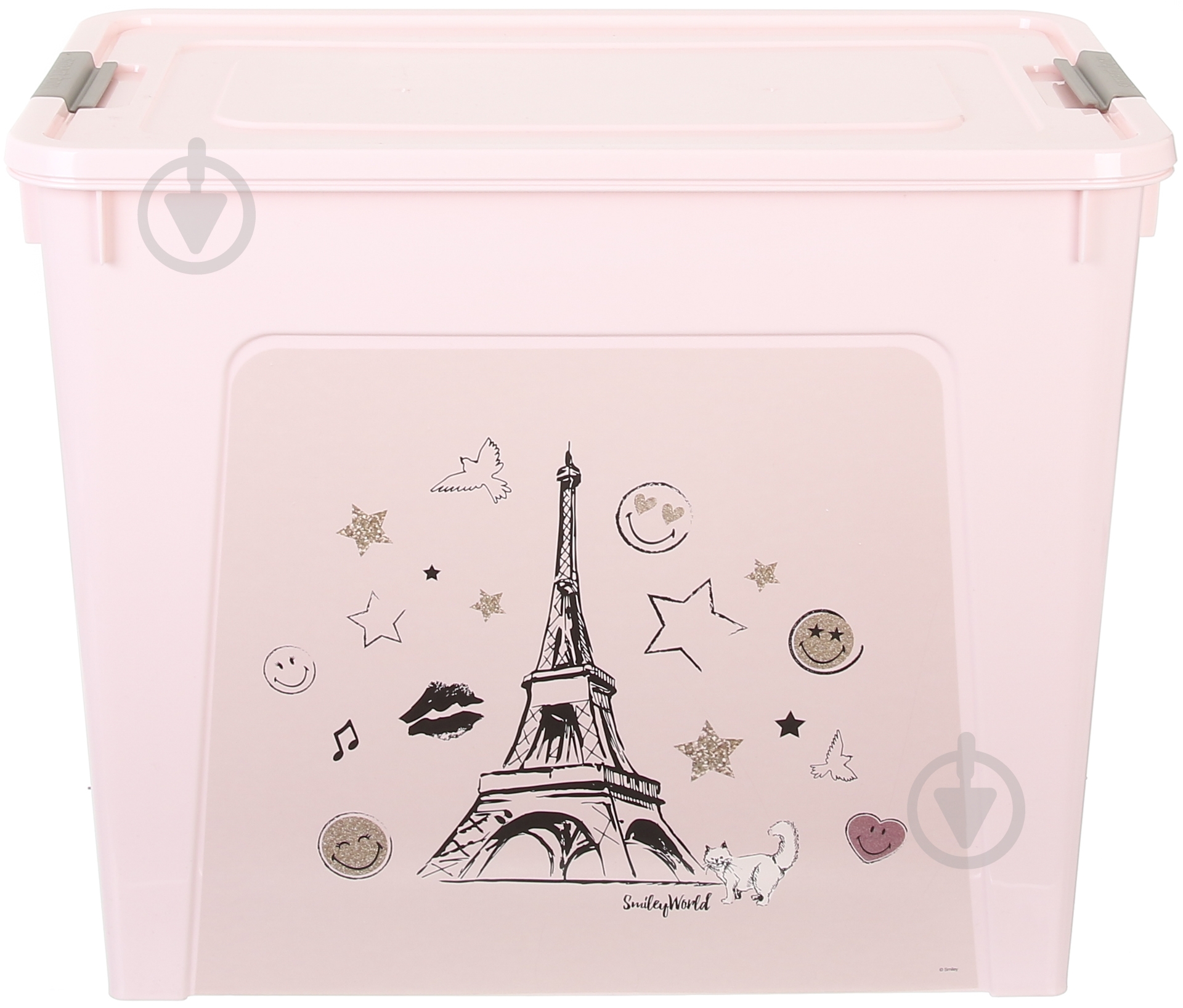 Ящик для игрушек Smiley Paris Chic рожевий 390x490x320 мм - фото 1