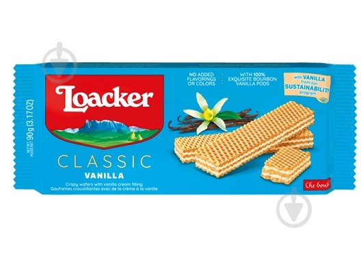 Вафлі Loacker Wafers ванільний смак 90 г - фото 1 Вафлі Loacker Wafers ванільний смак 90 г - фото 1