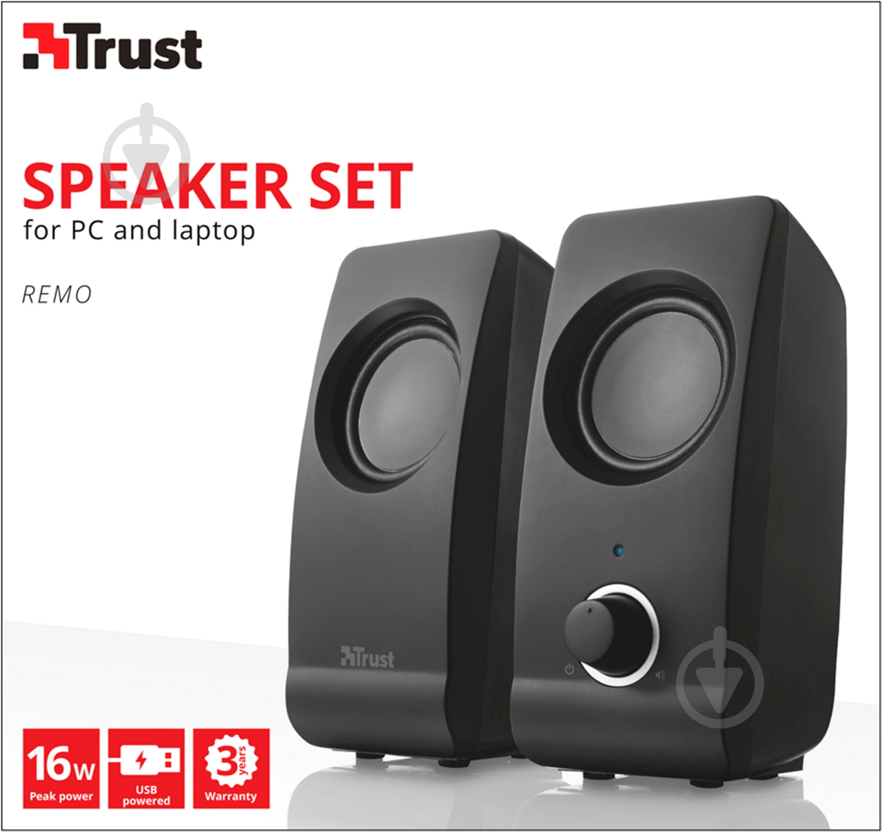 Акустична система Trust Remo SPEAKER SET (17595) 2.0 black - фото 3