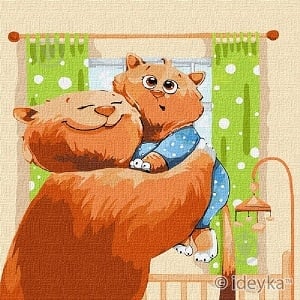 Картина по номерам Мамины объятия Идейка - фото 1