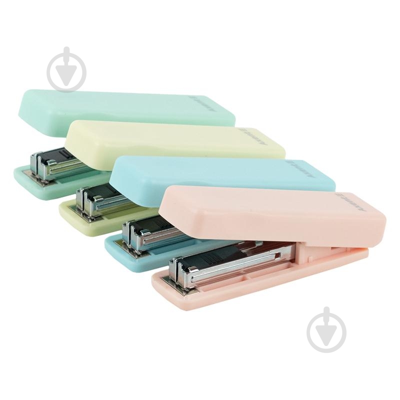 Степлер MINI №10 10 арк. Pastelini жовтий Axent - фото 4