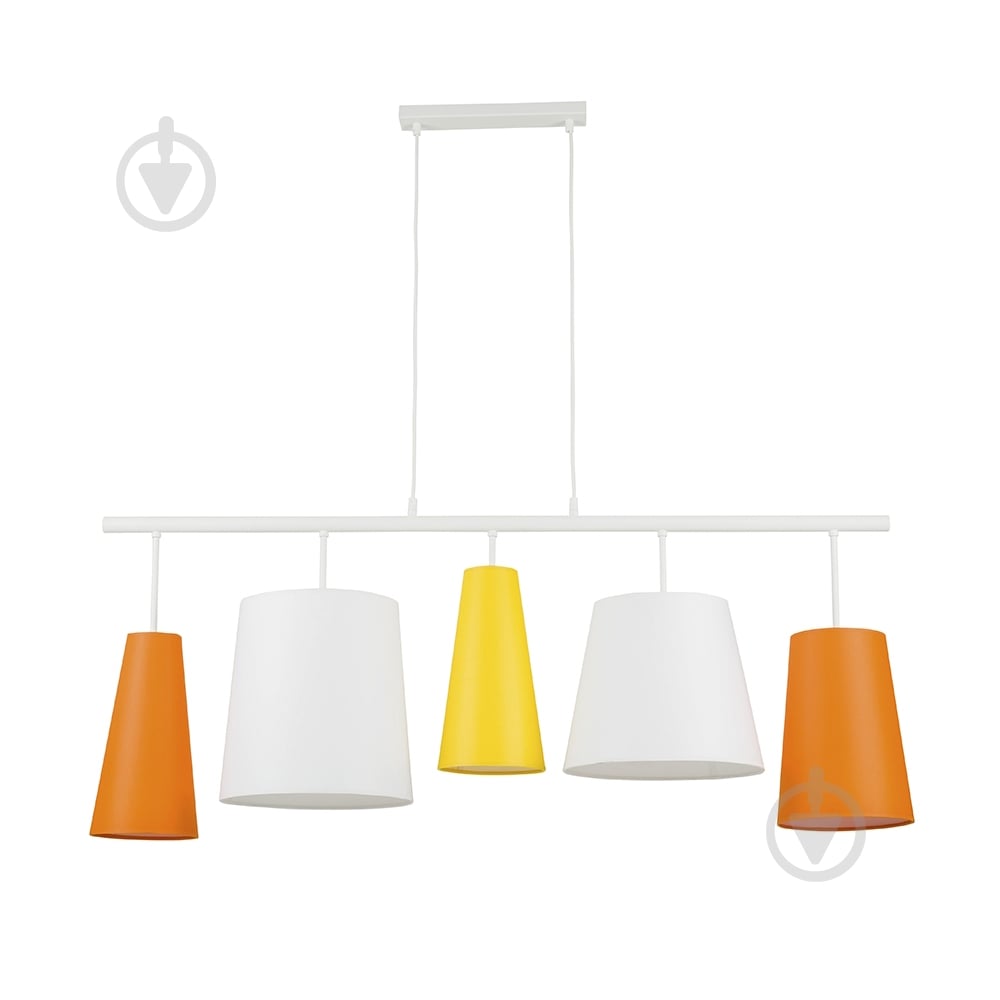 ВИТРИНА! Люстра подвесная TK Lighting 5x60 Вт E27 белый 2217 - фото 1