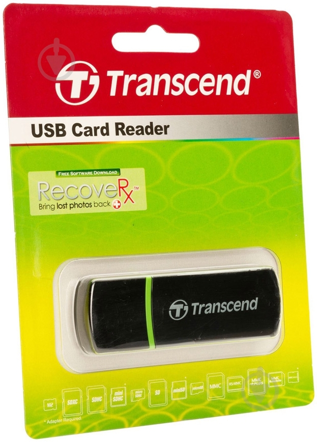 Кардридер Transcend 5-in-1 USB 2.0 (TS-RDP5) - фото 2 Кардридер Transcend 5-in-1 USB 2.0 (TS-RDP5) - фото 2