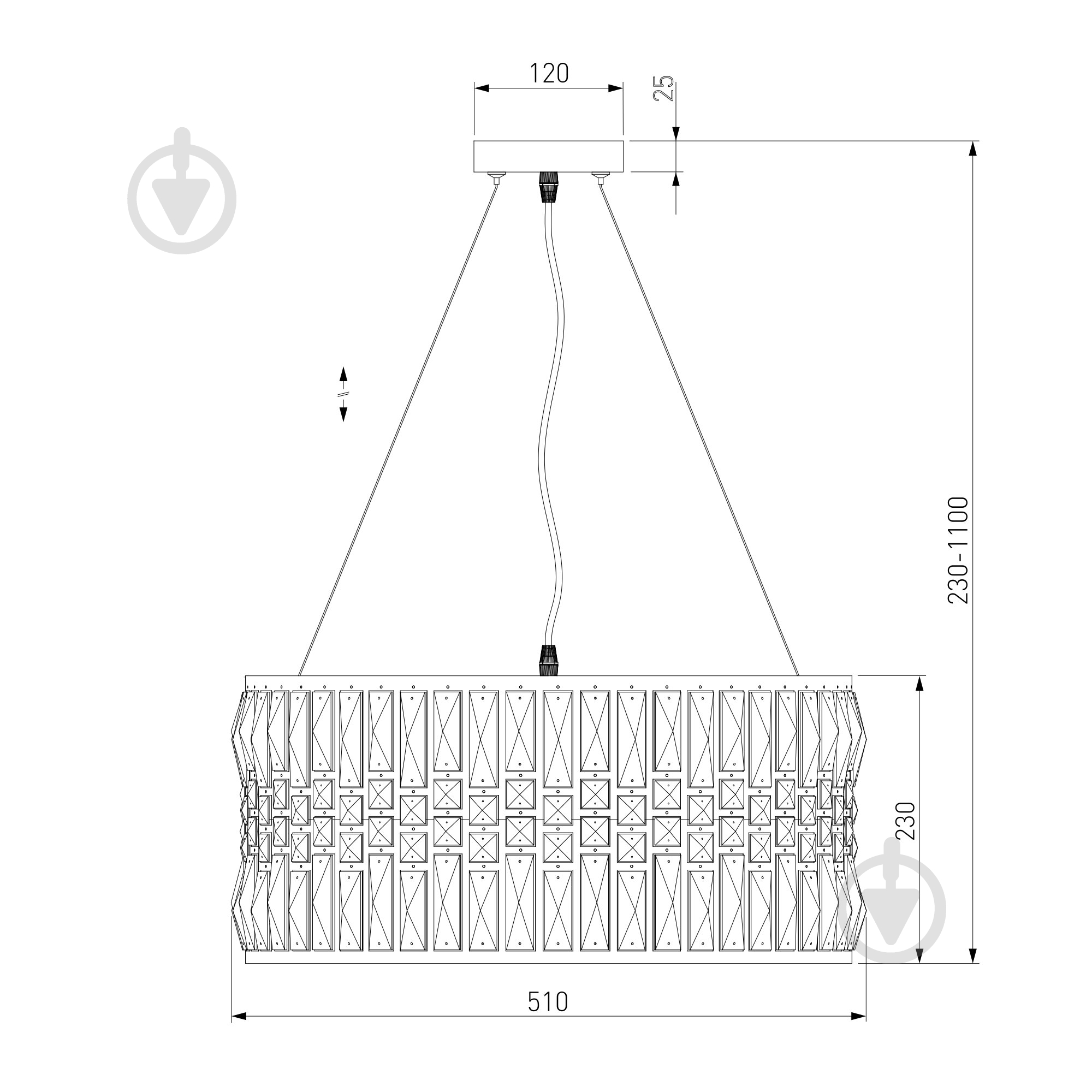 Люстра підвісна Strotskis Lory 5x60 Вт E14 золото 10125/5 (золото) - фото 5 Люстра підвісна Strotskis Lory 5x60 Вт E14 золото 10125/5 (золото) - фото 5