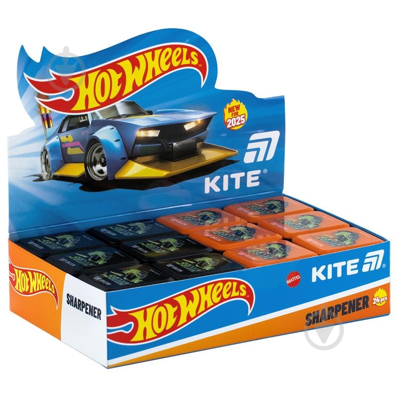 Точилка с контейнером прямоугольная Hot Wheels KITE - фото 4