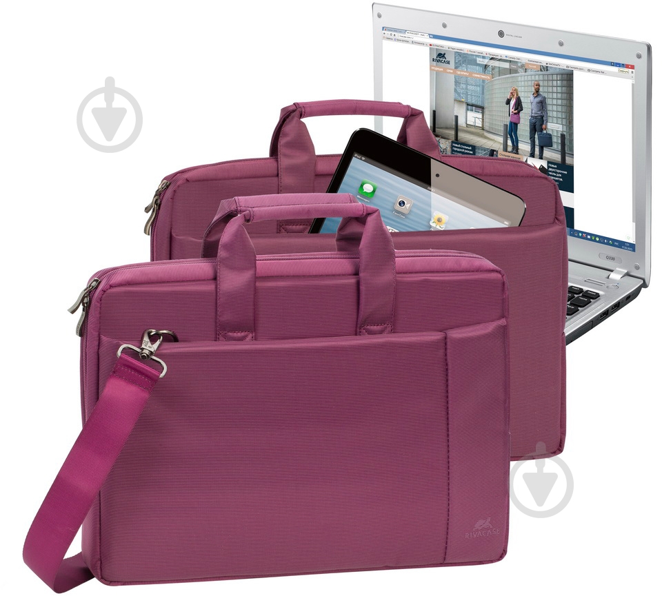 Сумка для ноутбука RivaCase 8231 15.6" purple (8231 (Purple)) - фото 8 Сумка для ноутбука RivaCase 8231 15.6" purple (8231 (Purple)) - фото 8