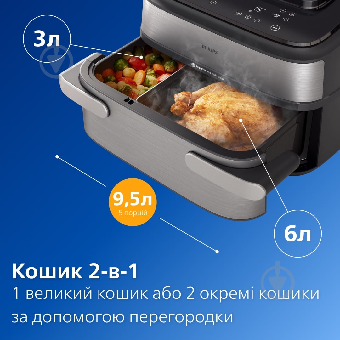 ВИТРИНА! Мультипечь Philips Ovi Dual SteamFry NA565/02 - фото 12 ВИТРИНА! Мультипечь Philips Ovi Dual SteamFry NA565/02 - фото 12