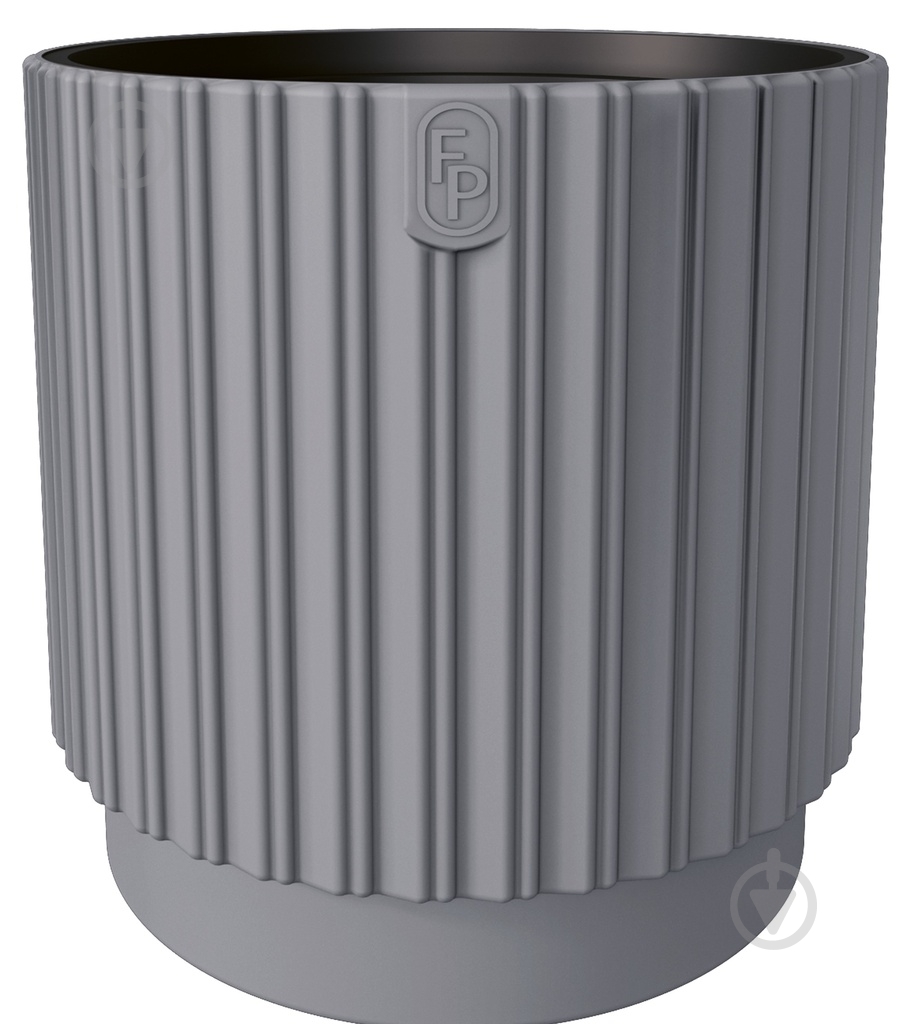 Горщик для квітів пластик Mika Cyli 40 круглий платина 13,7 л Form Plastic - фото 1 Горщик для квітів пластик Mika Cyli 40 круглий платина 13,7 л Form Plastic - фото 1