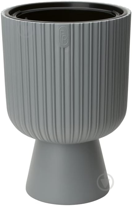 Горщик для квітів пластик Keli Mika 30 круглий платина 5,5 л Form Plastic - фото 1 Горщик для квітів пластик Keli Mika 30 круглий платина 5,5 л Form Plastic - фото 1