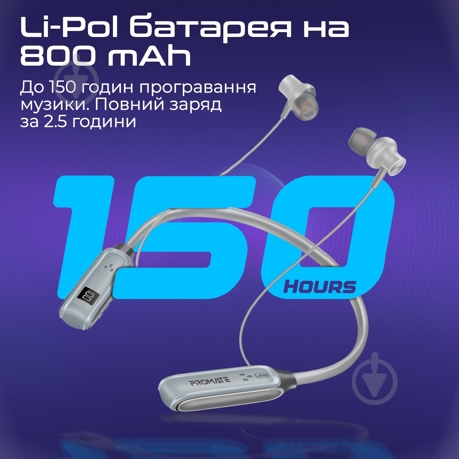 Наушники Promate Leap Silver silver (leap.silver) - фото 4