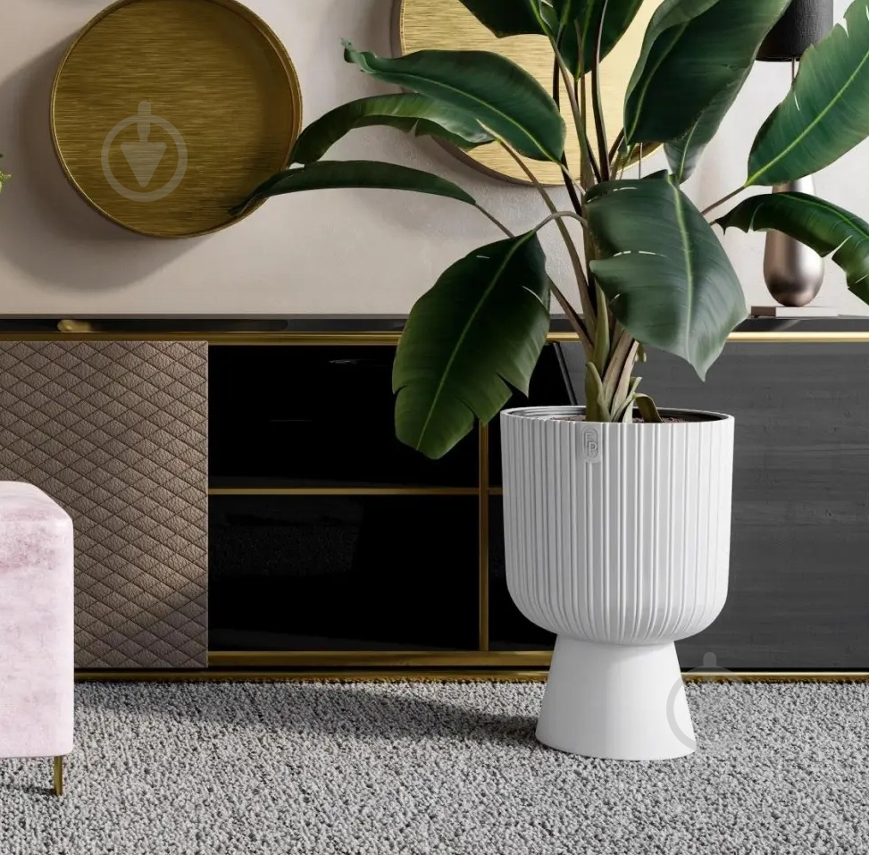 Горщик для квітів пластик Keli Mika 30 круглий білий 5,5 л Form Plastic - фото 3 Горщик для квітів пластик Keli Mika 30 круглий білий 5,5 л Form Plastic - фото 3