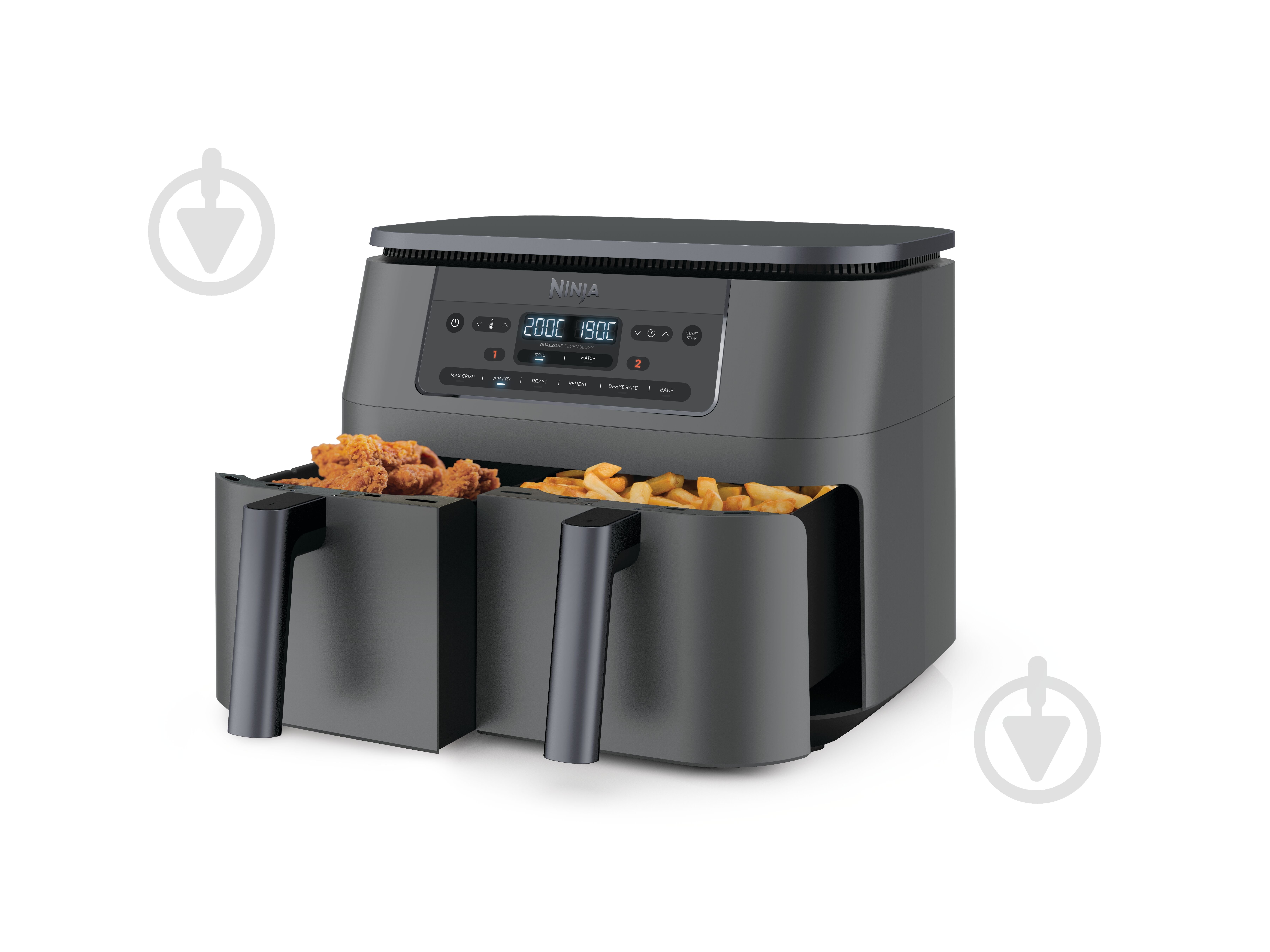 ВИТРИНА! Мультипечь NINJA Air Fryer Dual zone DZ300EU - фото 4 ВИТРИНА! Мультипечь NINJA Air Fryer Dual zone DZ300EU - фото 4